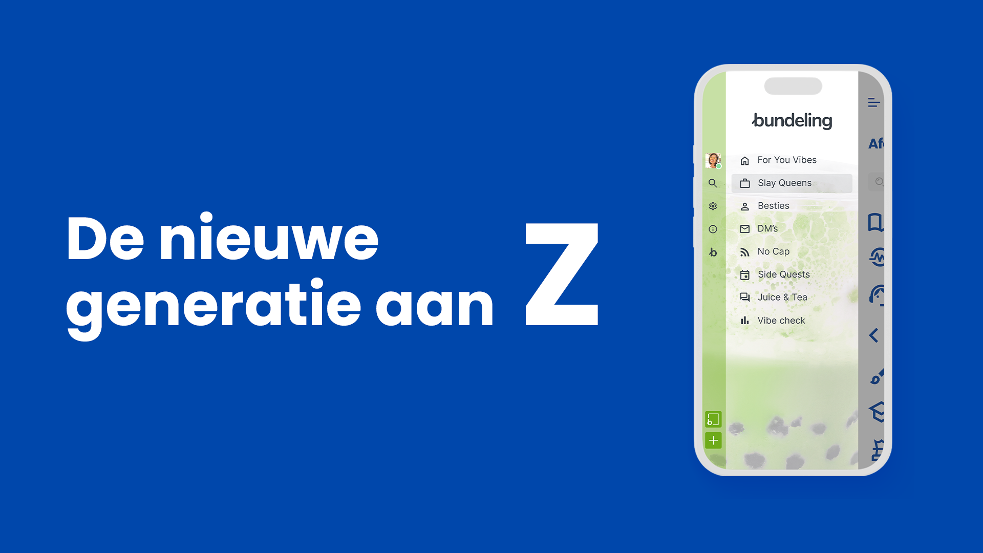 Foto van telefoon met termen die veel voorkomen binnen GEN Z