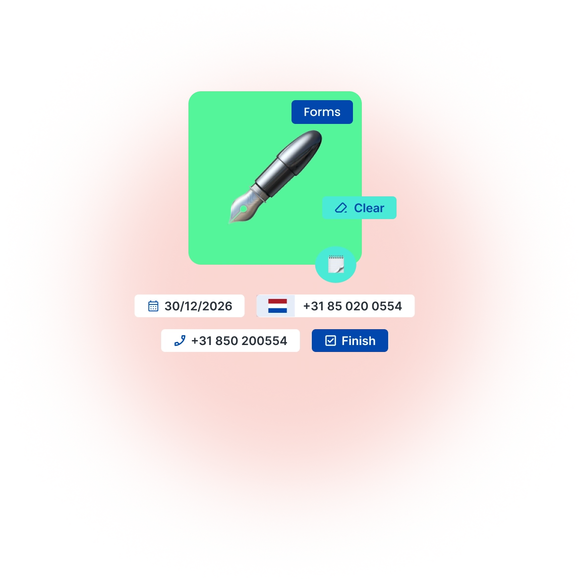 Illustration of the forms functionality