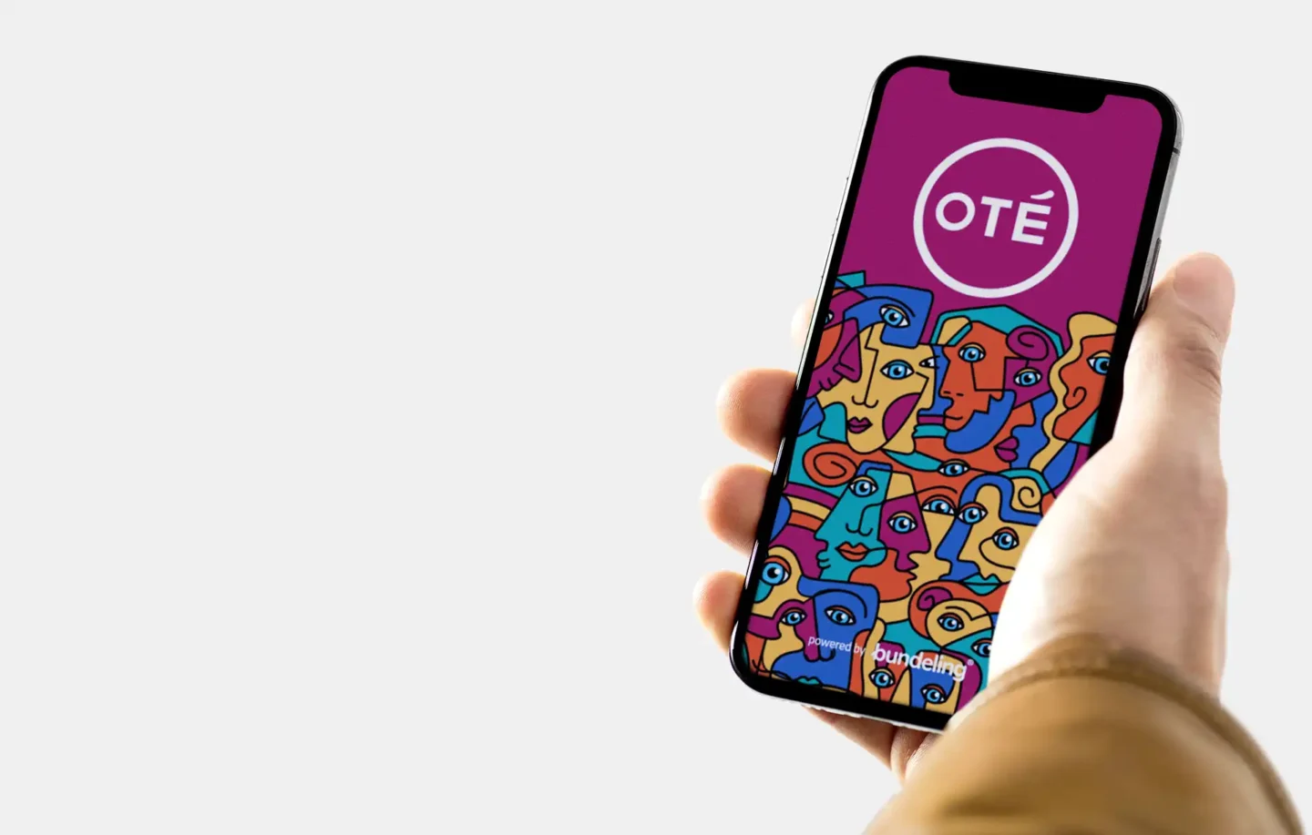 Smartphone met de Oté app