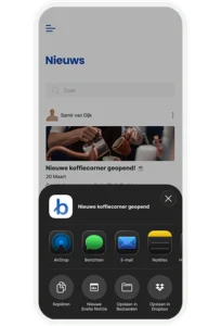 App functionaliteit: social sharing