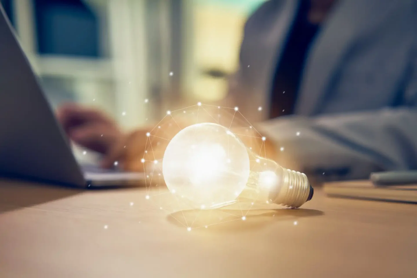 Lightbulb shining